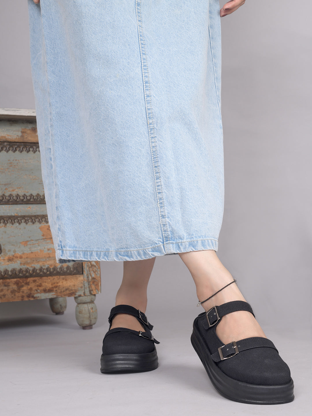 Double-Strap Mary Jane Platform