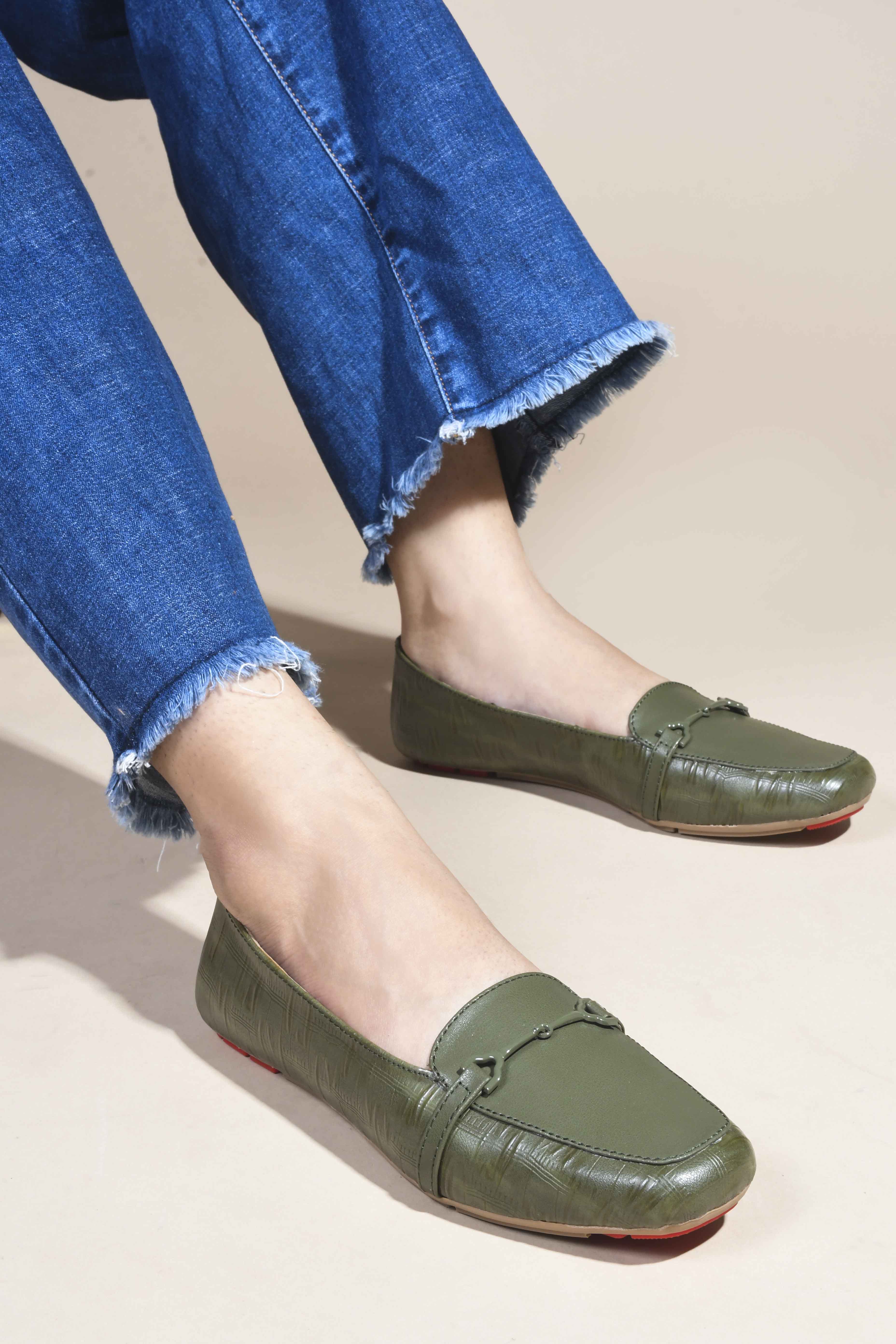 Women Textured Horsebit Loafers