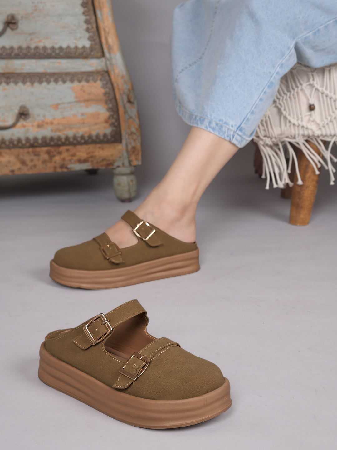 Double-Strap Mary Jane Platform