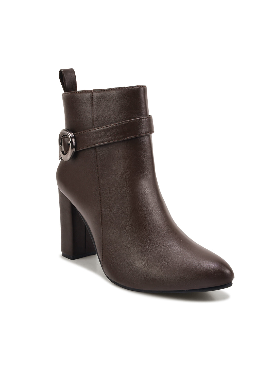 High Top Block Heeled Casual Boots