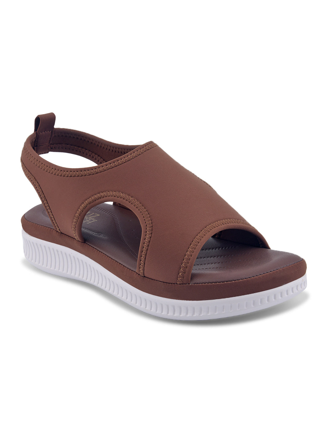 Women Brown Open Toe Flats