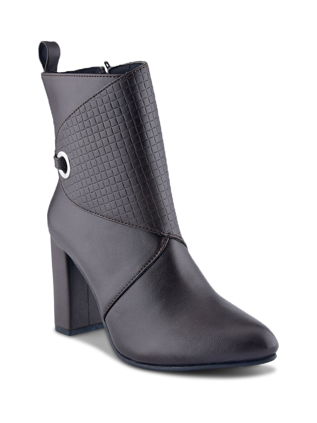 Women Croc Panel Casual Boots