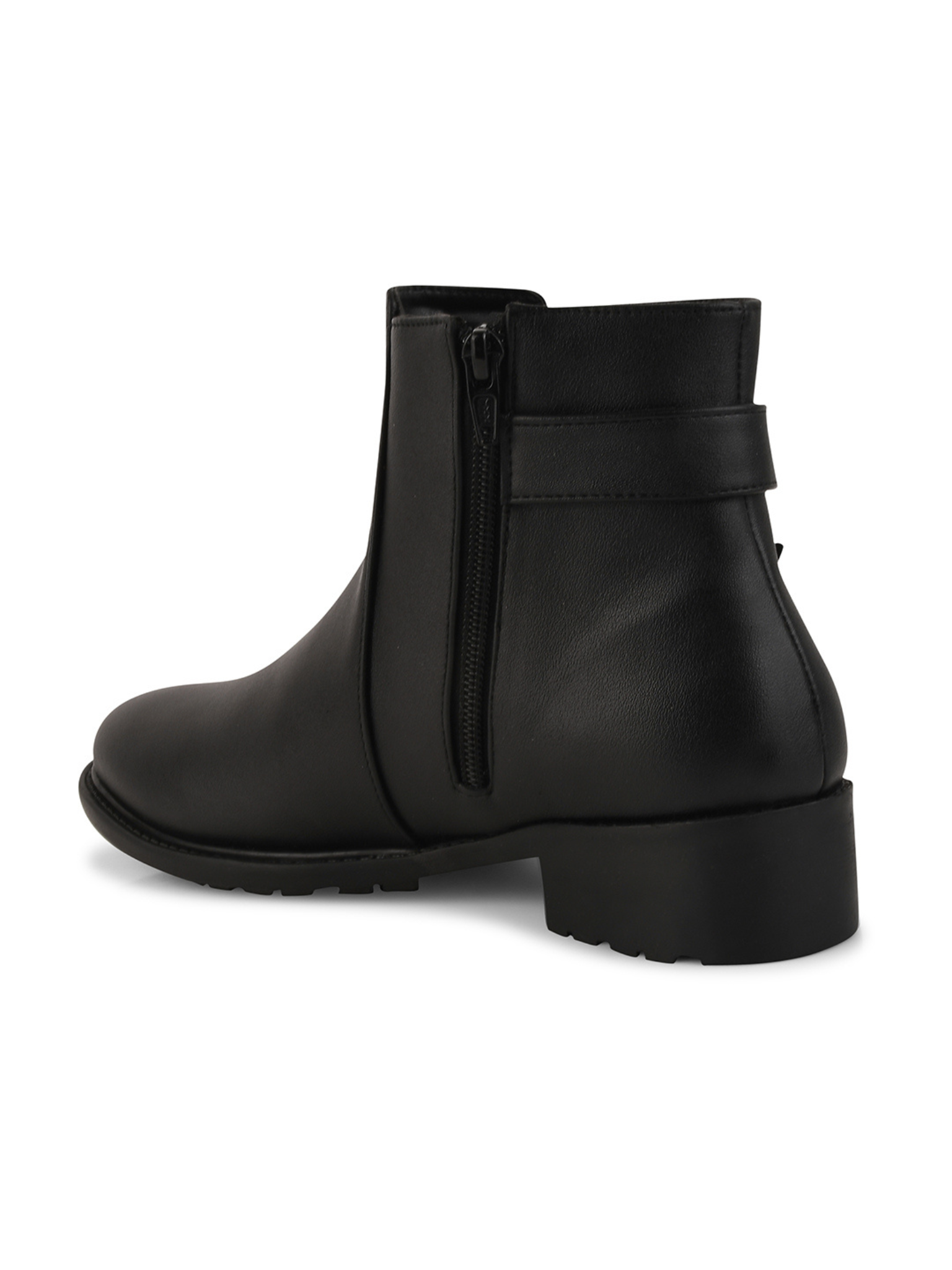 Women Buckled Block-Heeled Regular Boots