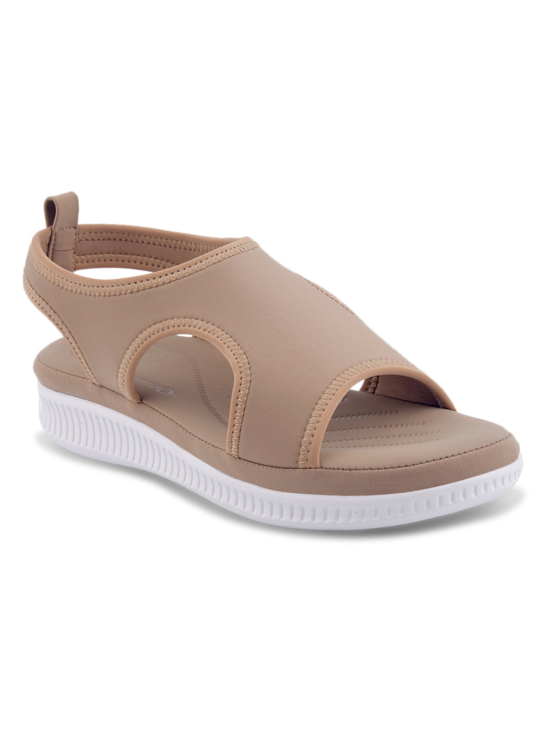 Women Brown Open Toe Flats