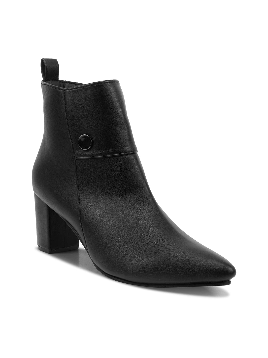 Black Block Heel Casual Boots
