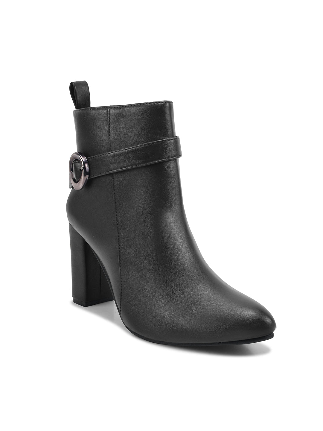 High Top Block Heeled Casual Boots