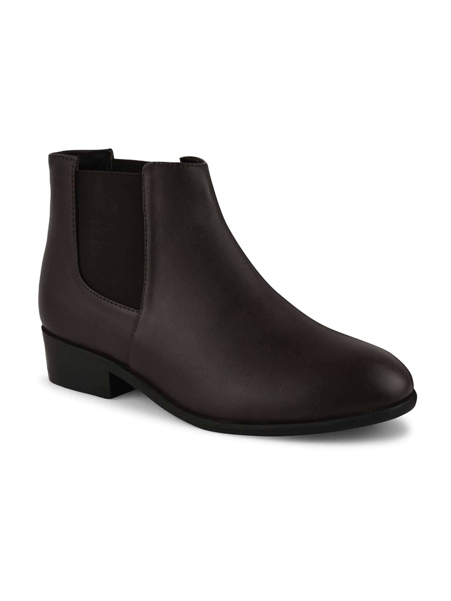Women Block-Heeled Mid-Top Chelsea Boots