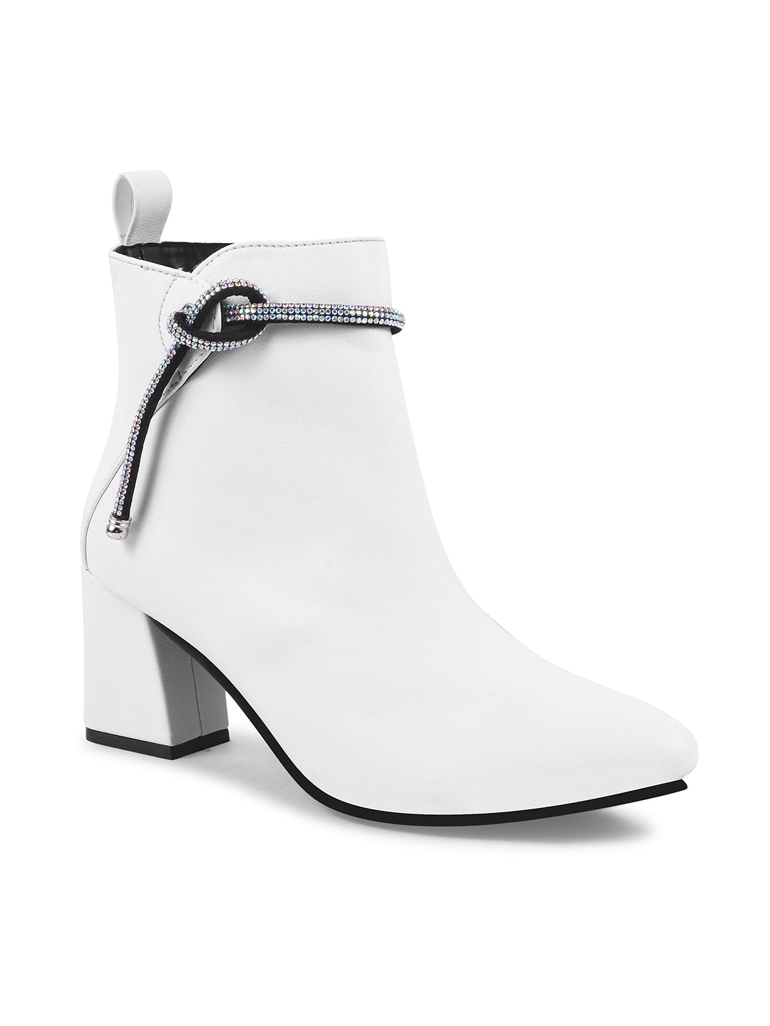 Chain Detail Embellished Boots