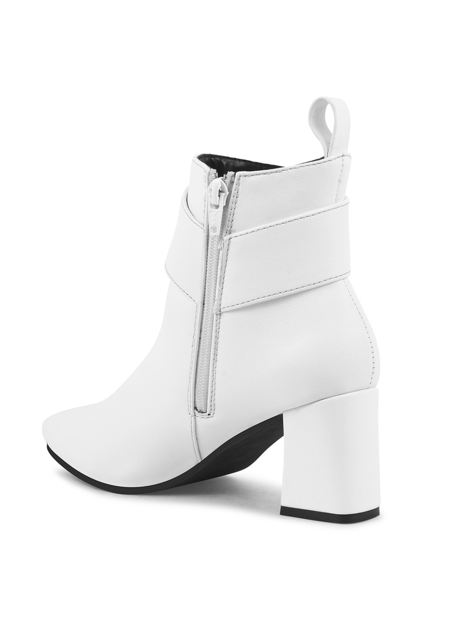 Women White Ankle Length heeled Boots