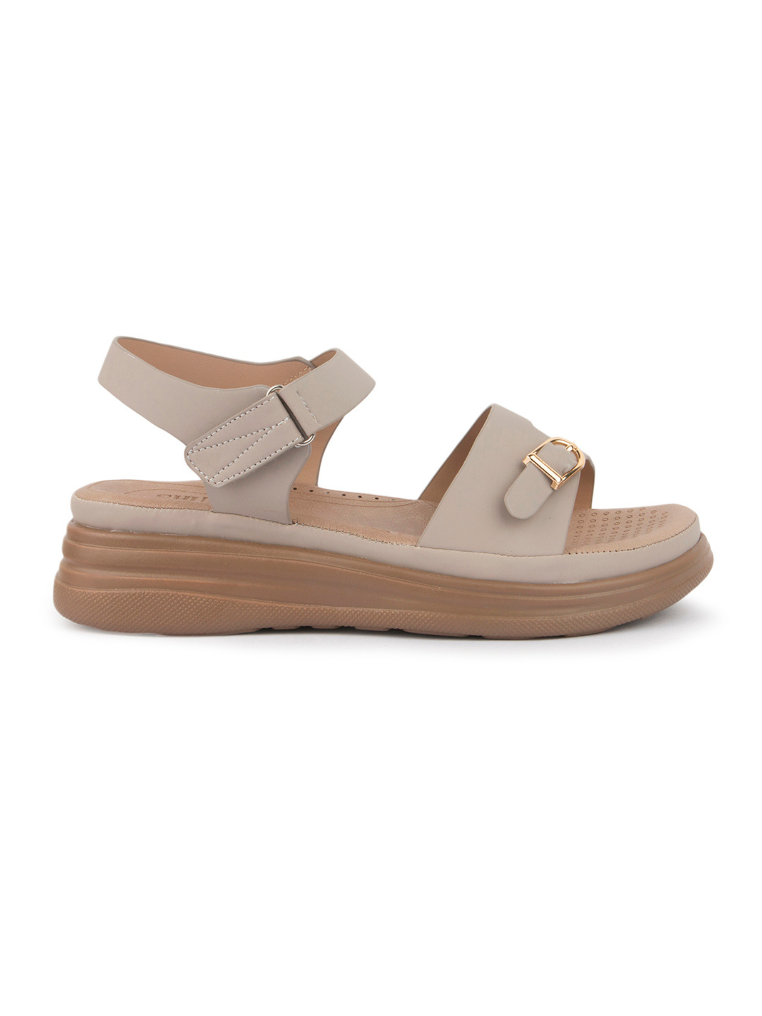 Women Khaki Comfort Sandals