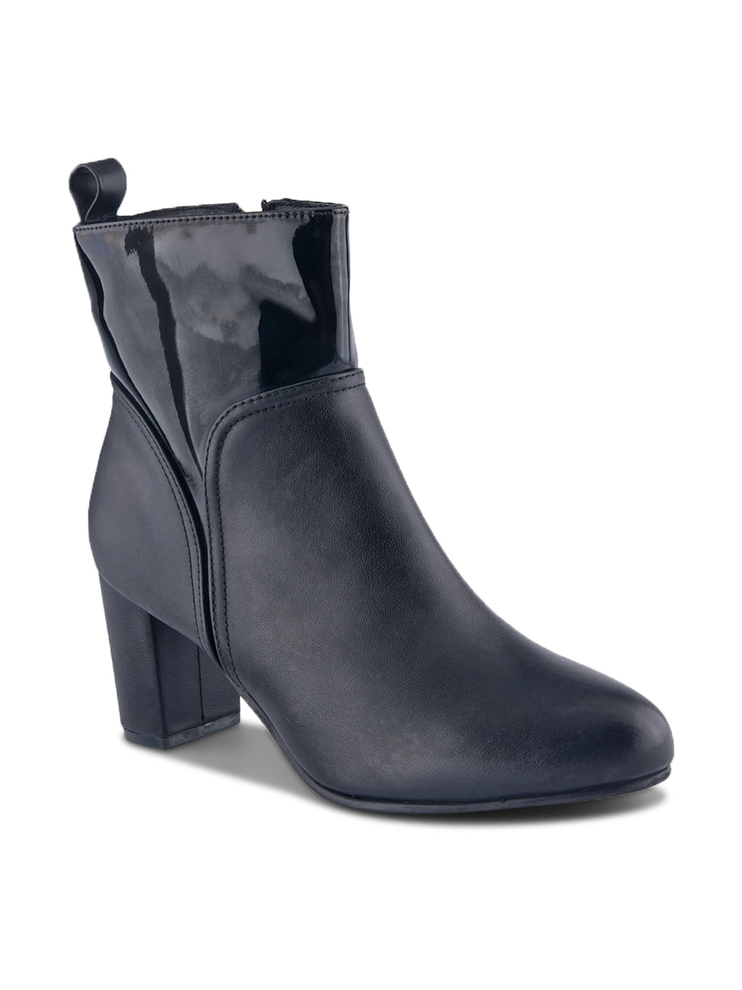 Women Glossy Panel Casual Boots