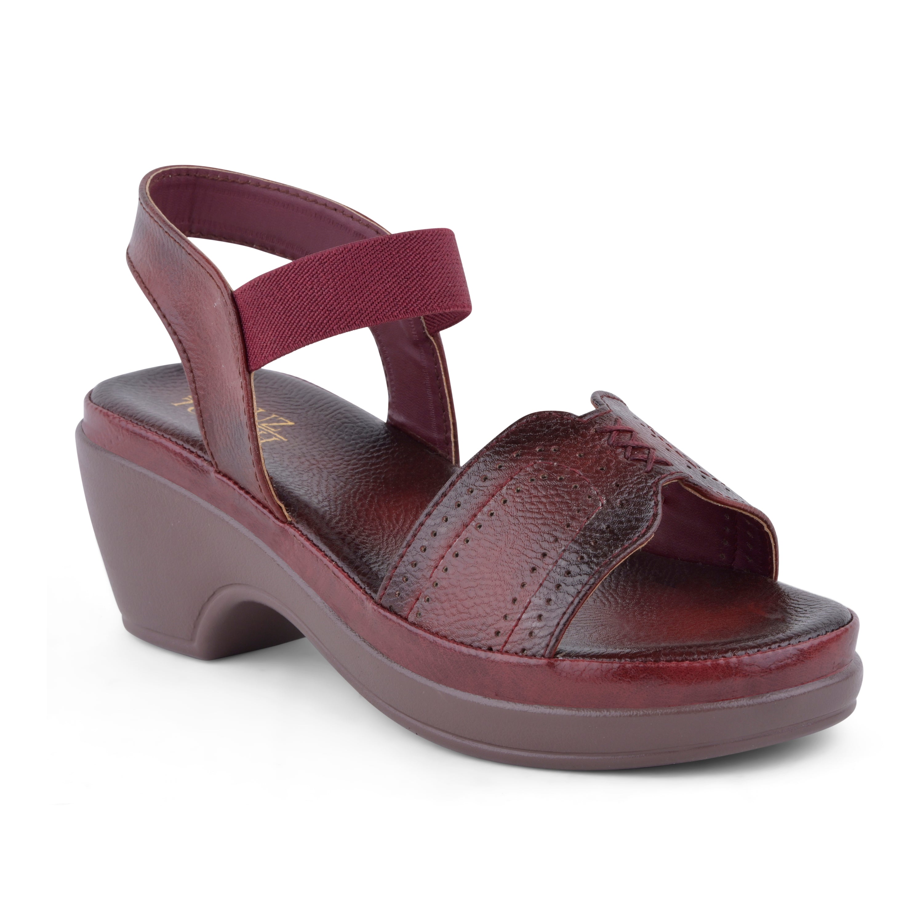 Women Vegan Leather Block Heels