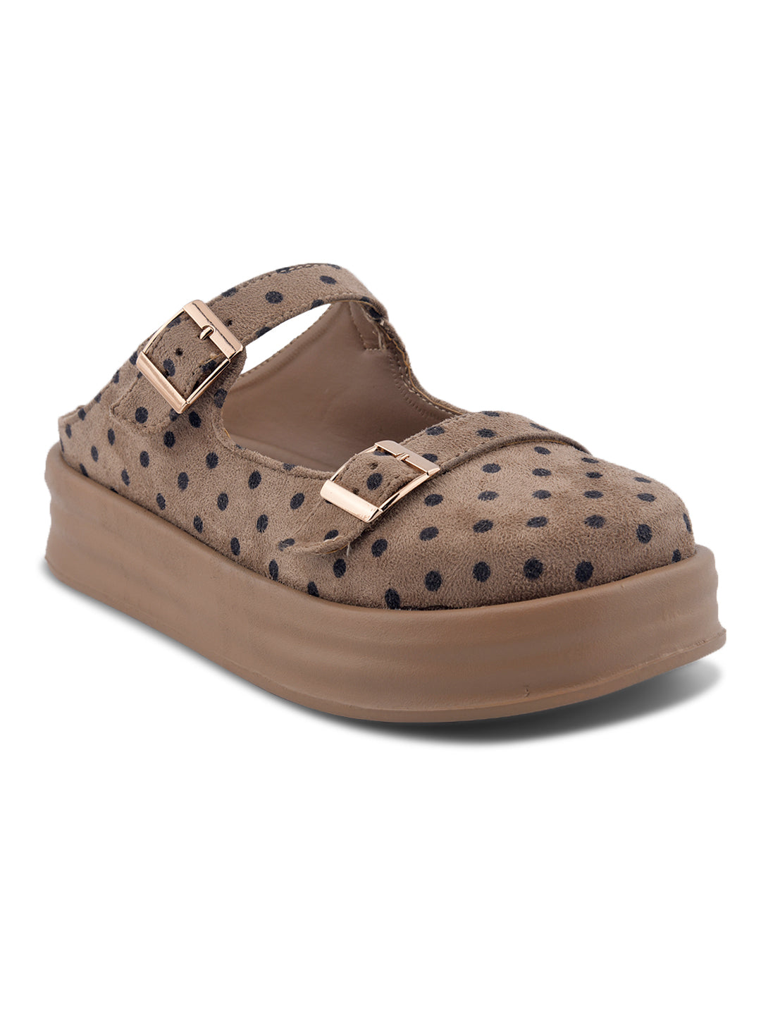 Polka Dot Platform Mary Jane Mules