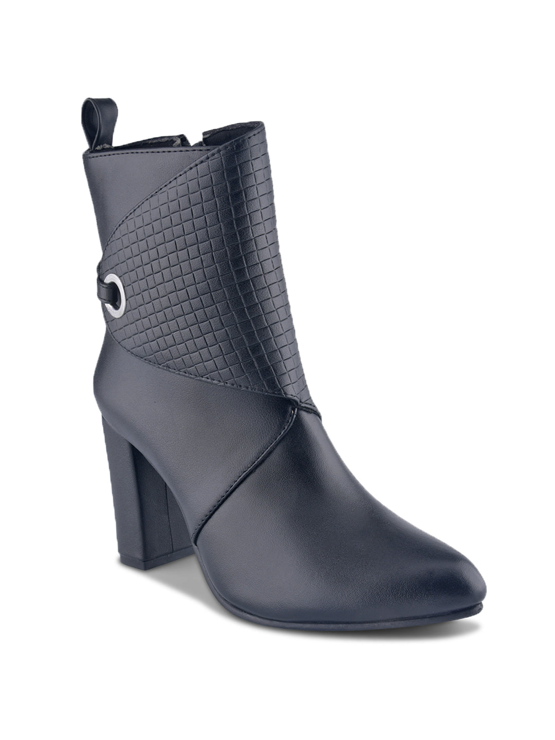 Women Croc Panel Casual Boots