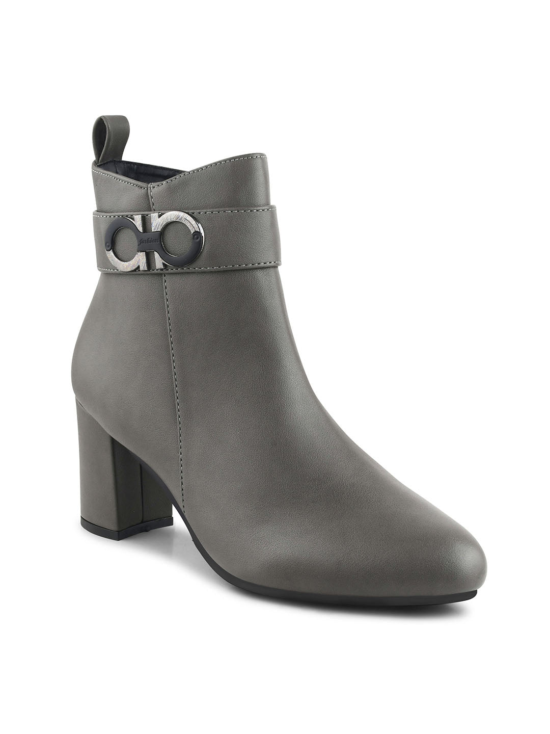 Block Heeled Buckle Boots