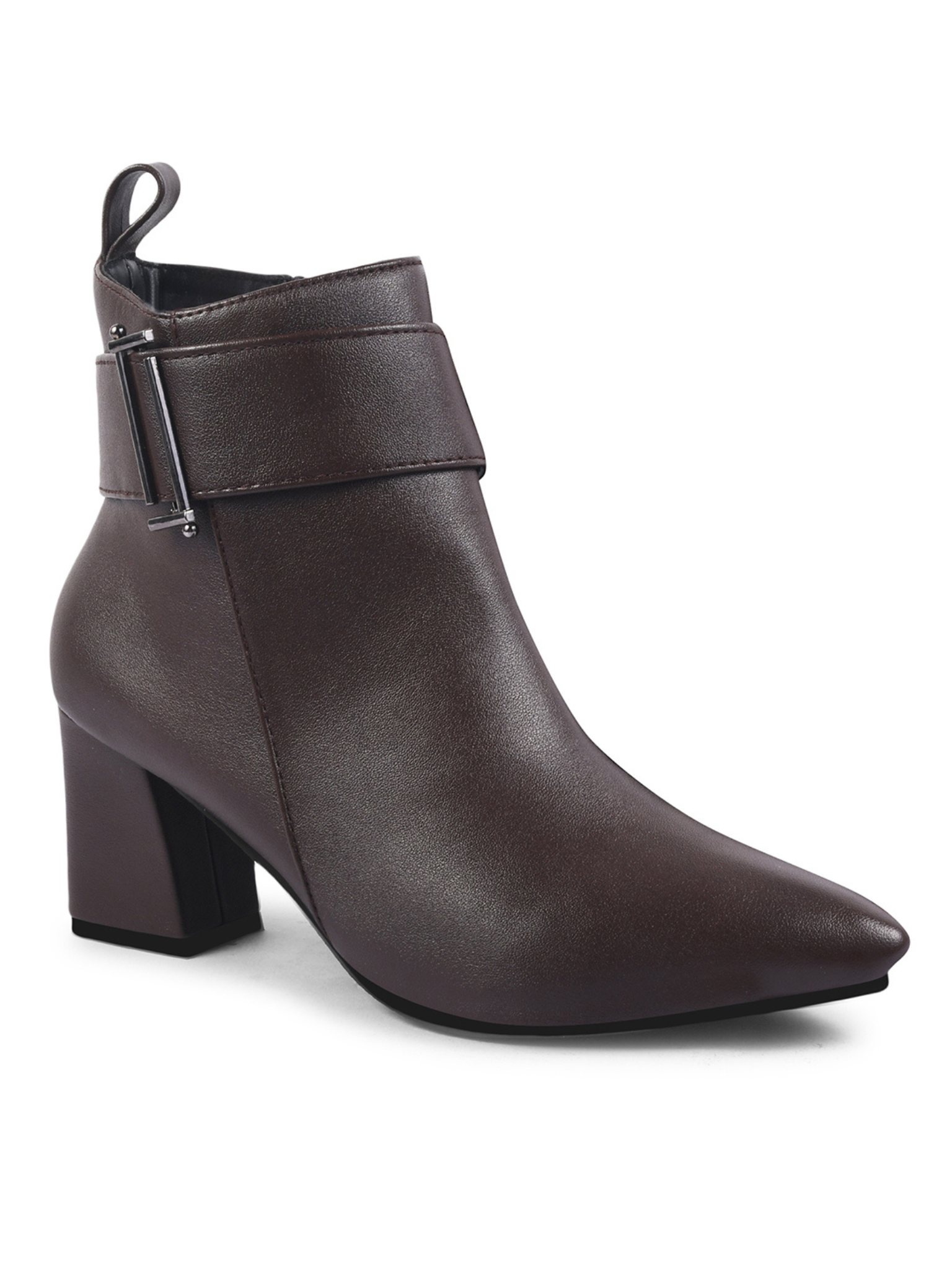 Women Brown Ankle Length heeled Boots