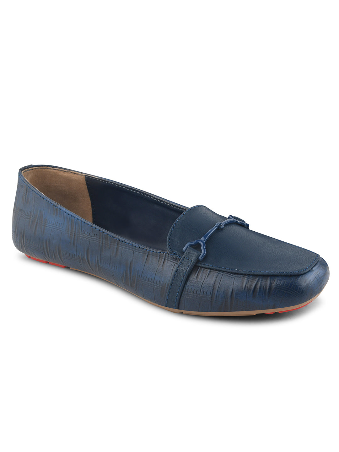 Women Textured Horsebit Loafers