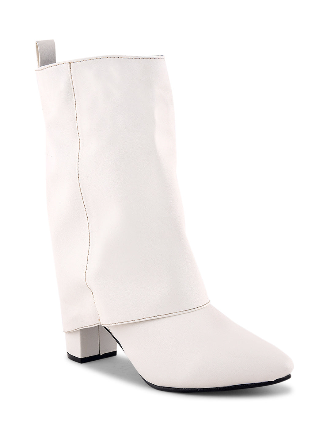 Mid-Calf Slouchy Block Heel Casual Boots