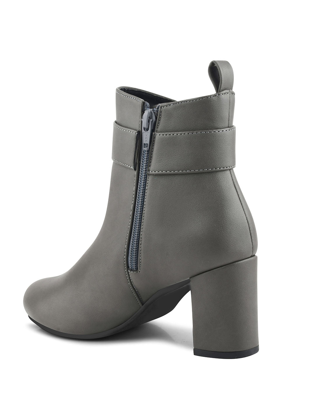 Block Heeled Buckle Boots