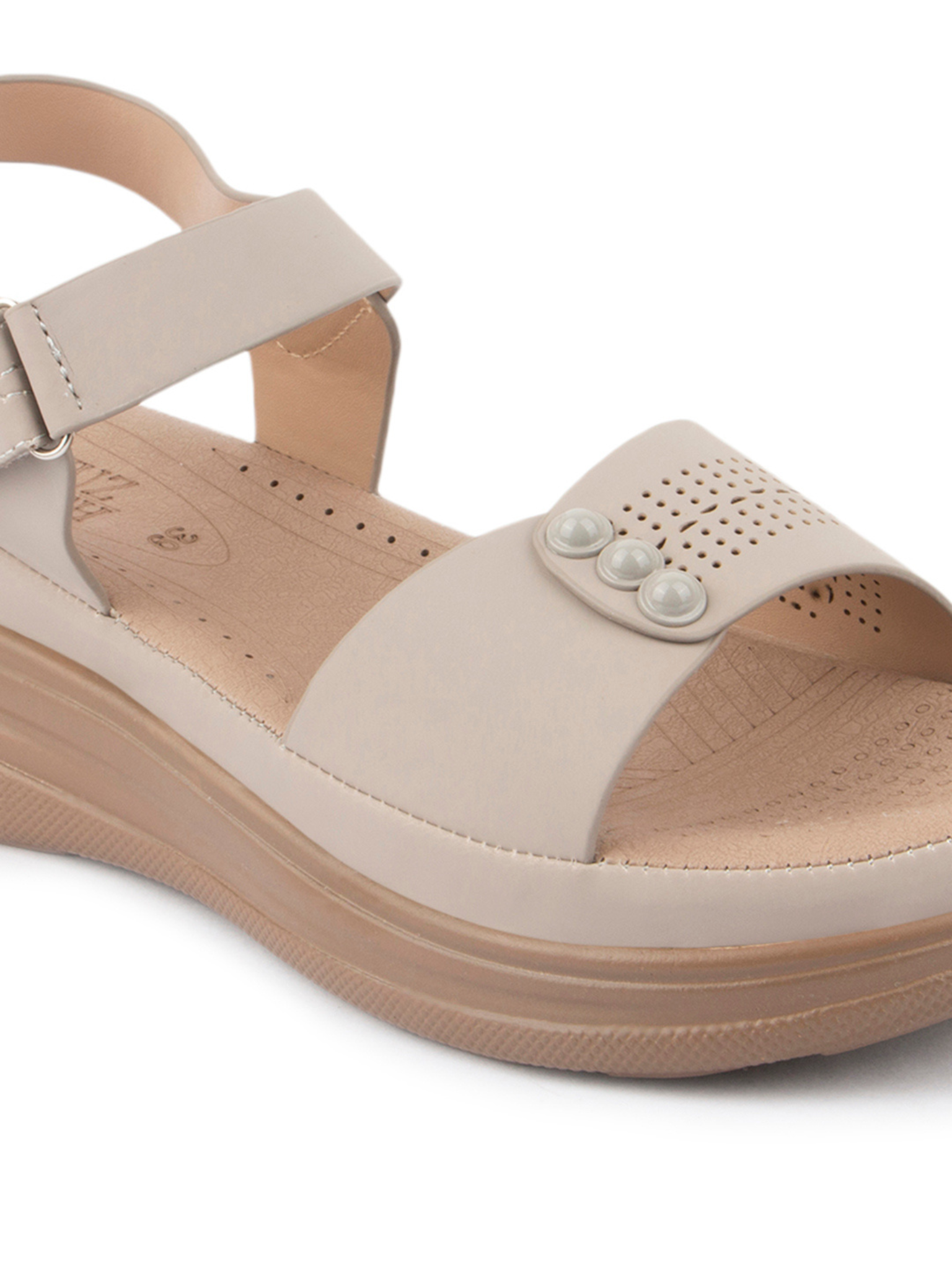Women Khaki Comfort Sandals