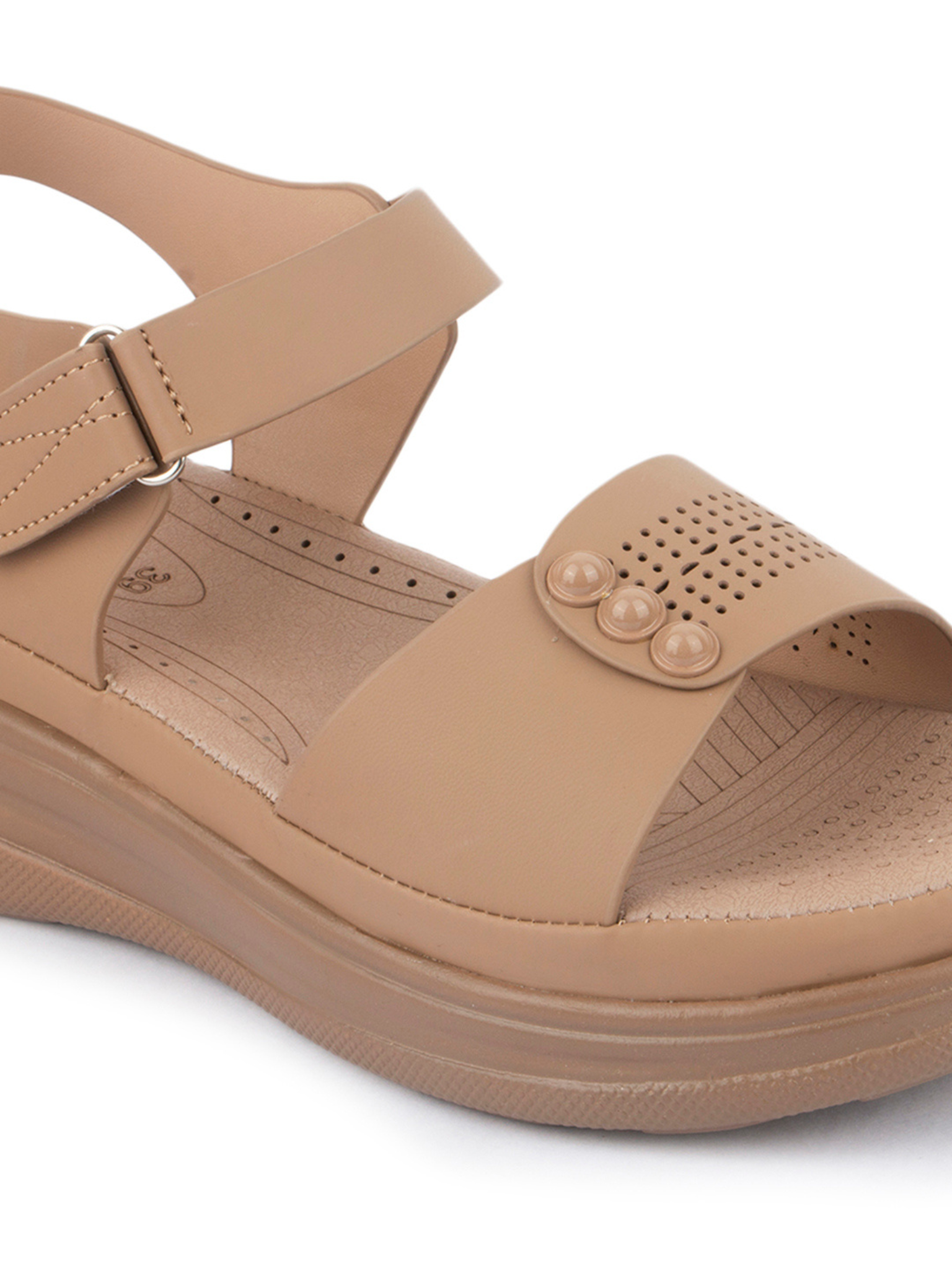 Women Khaki Comfort Sandals