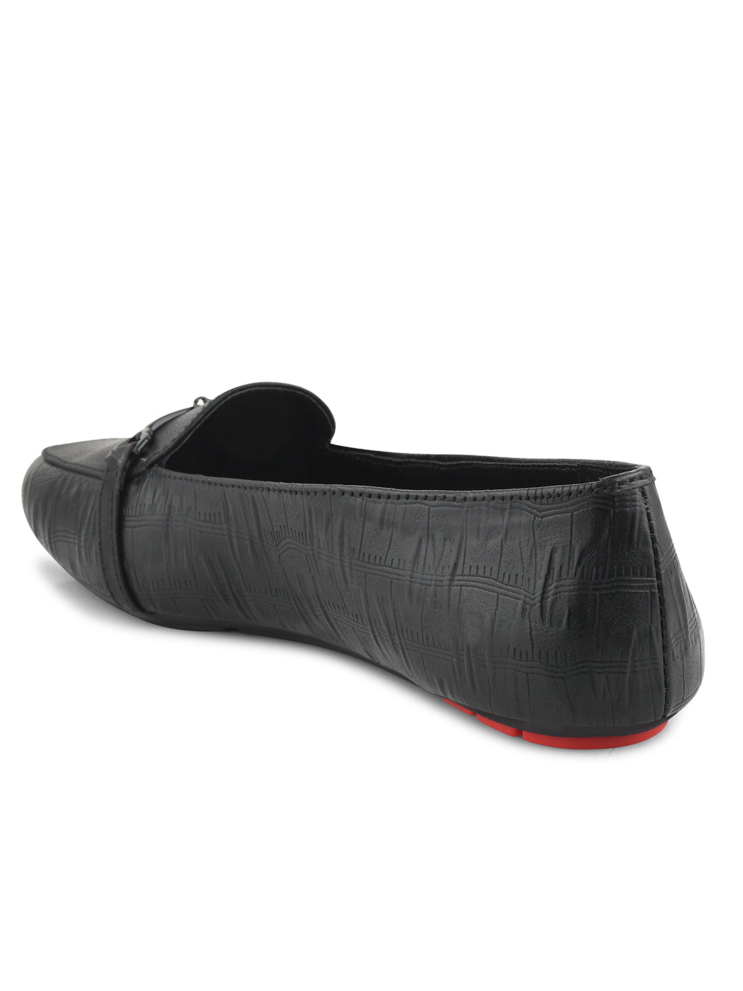 Women Textured Horsebit Loafers