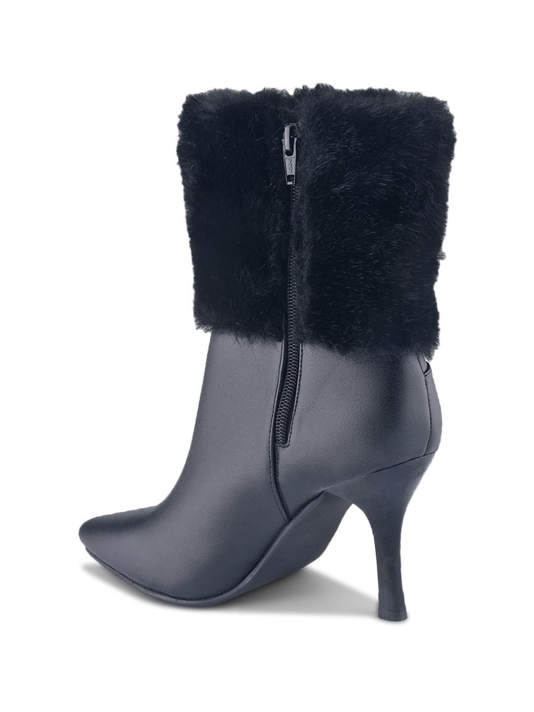 Women Faux Fur Cuff Casual Boots