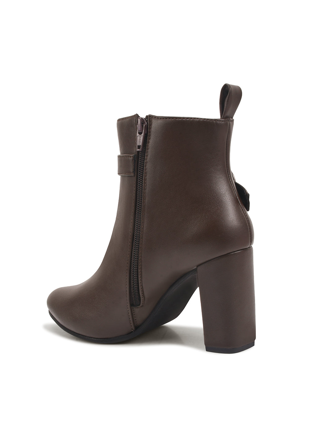 High Top Block Heeled Casual Boots