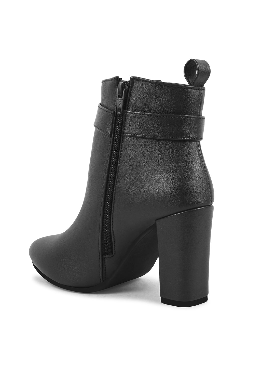 Block Heel Mid Ankle Length Boots