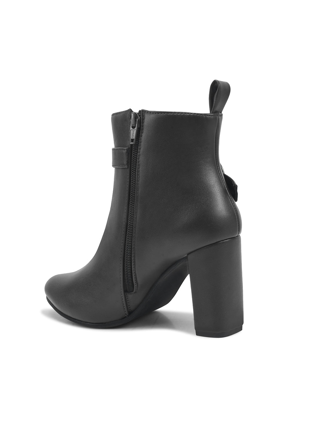 High Top Block Heeled Casual Boots