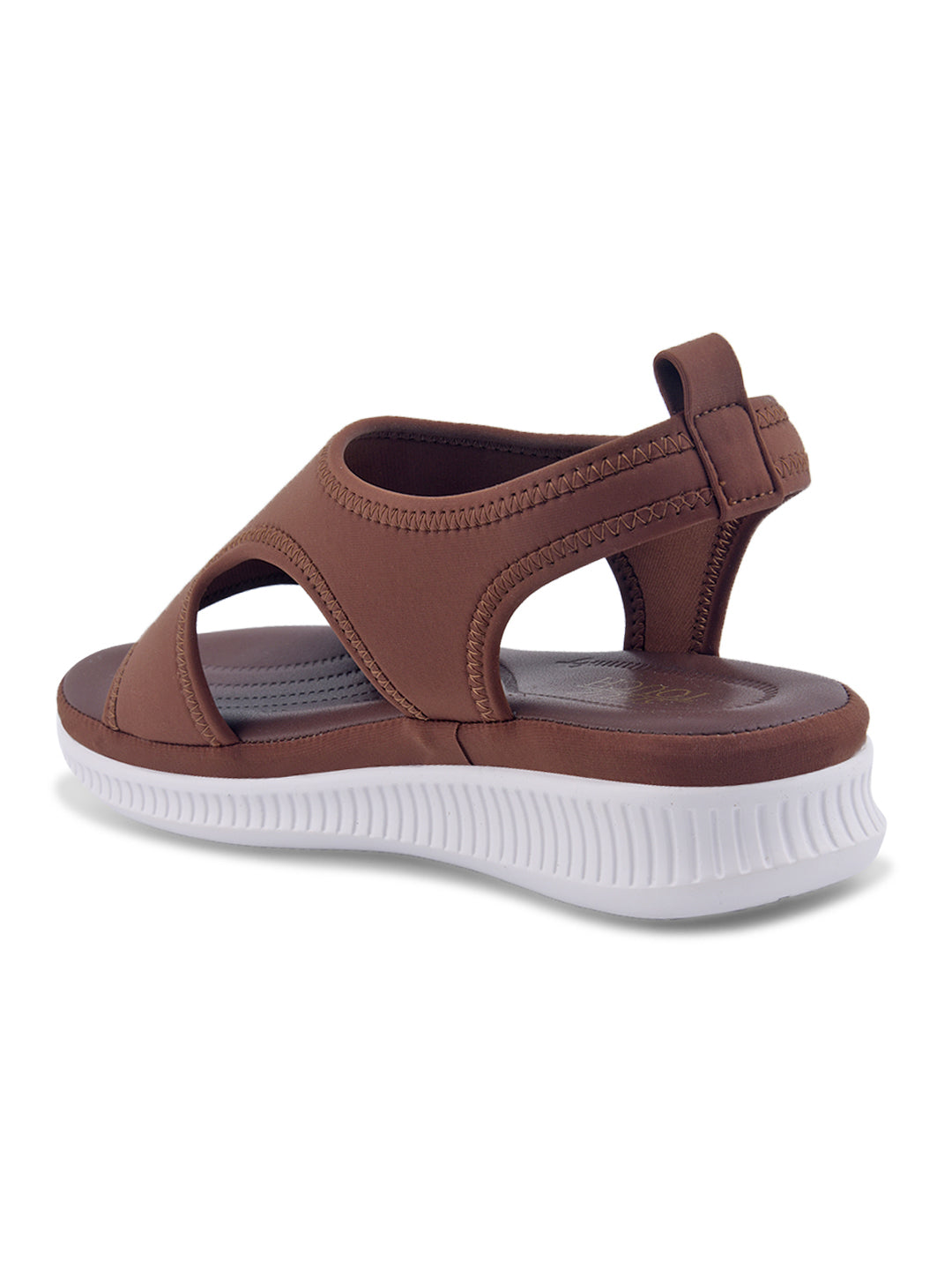 Women Brown Open Toe Flats