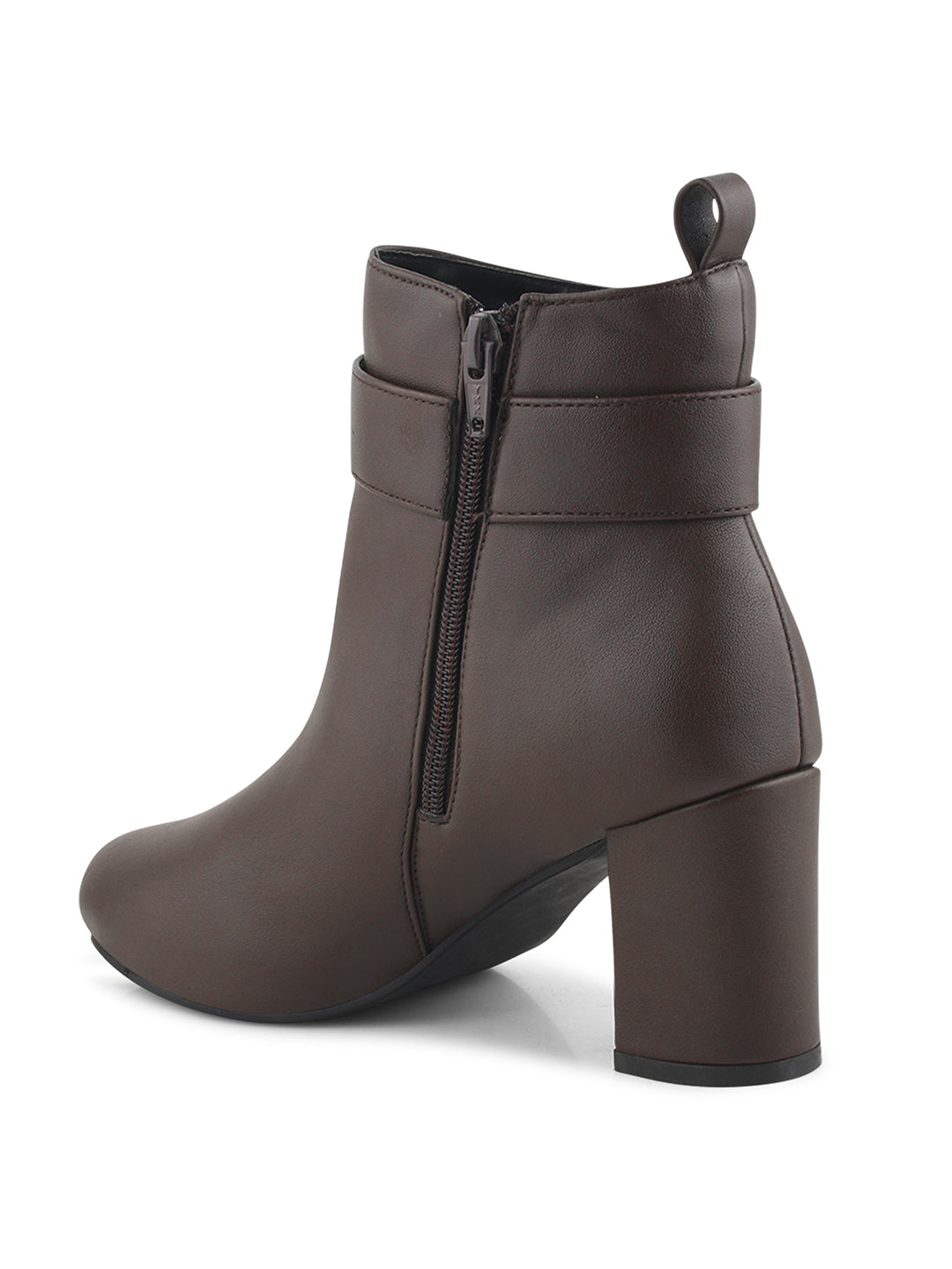 Block Heeled Buckle Boots