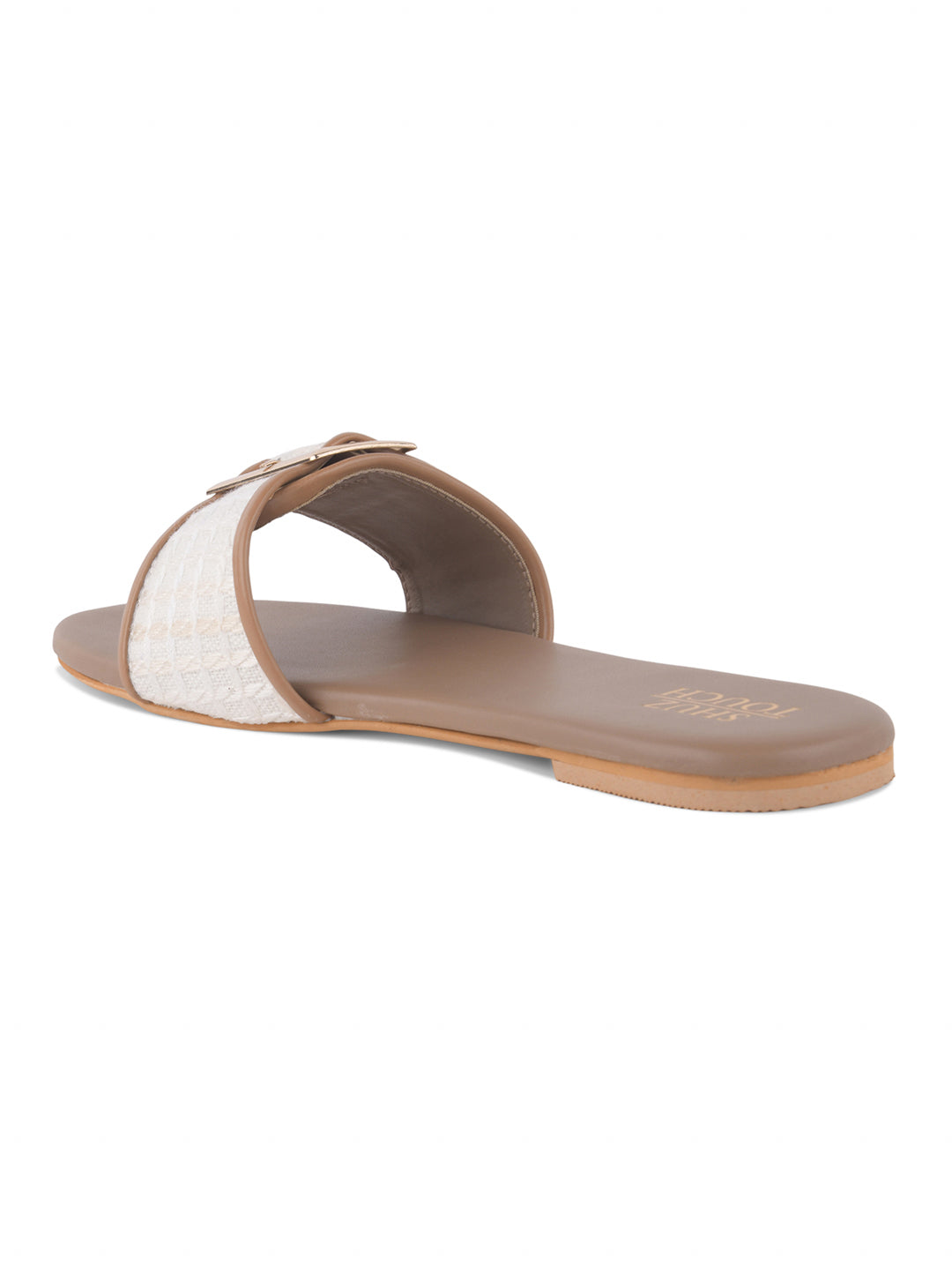 Luxe Weave Open-Toe Flats