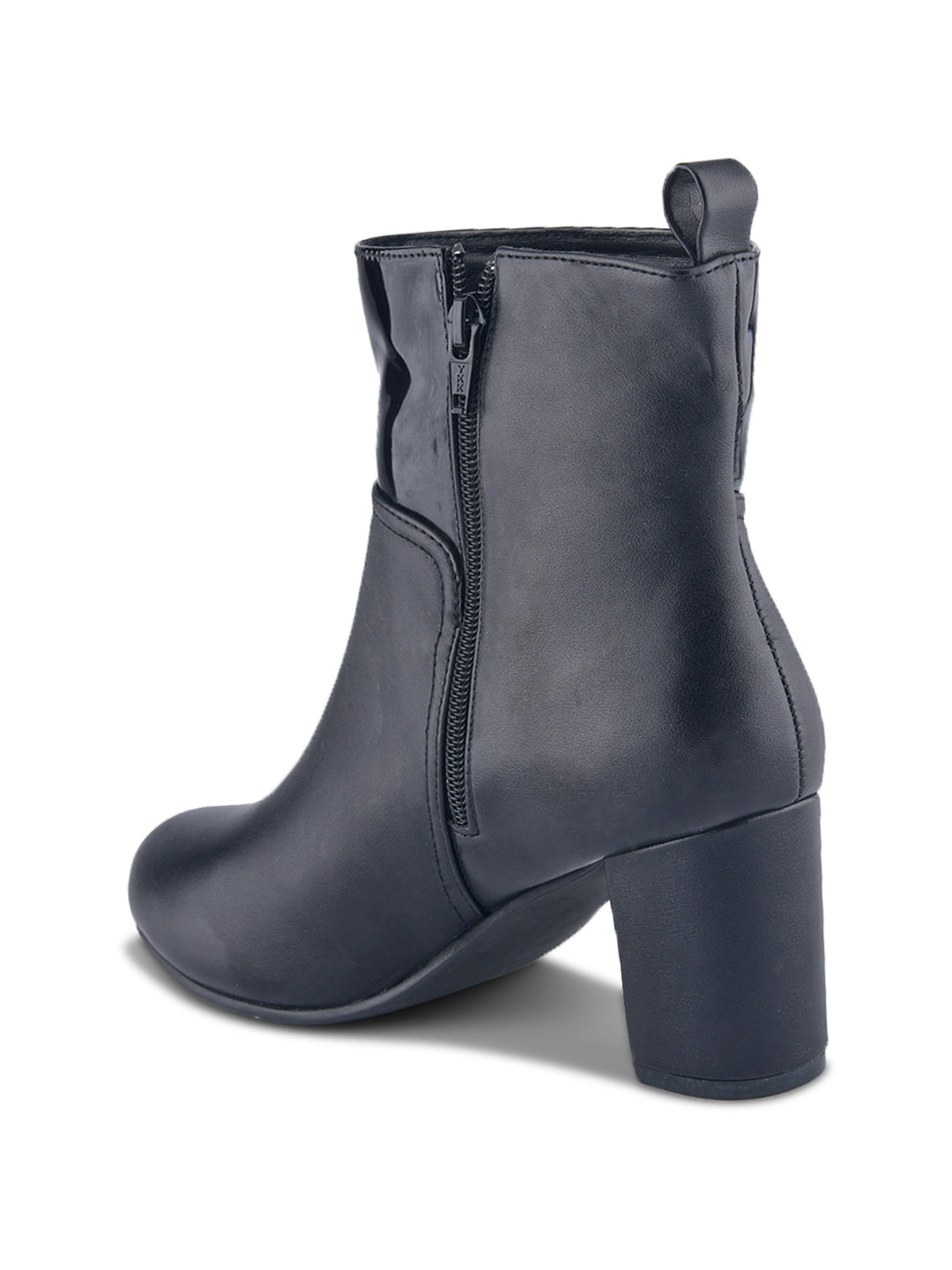 Women Glossy Panel Casual Boots