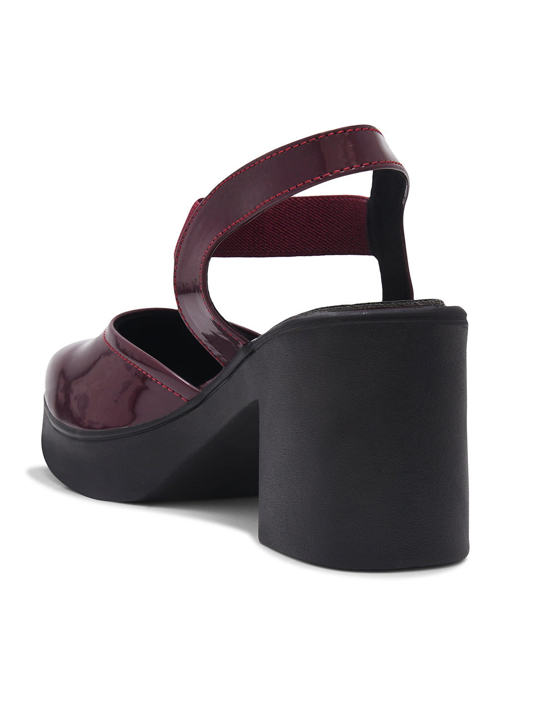 Women Glossy Block Heels