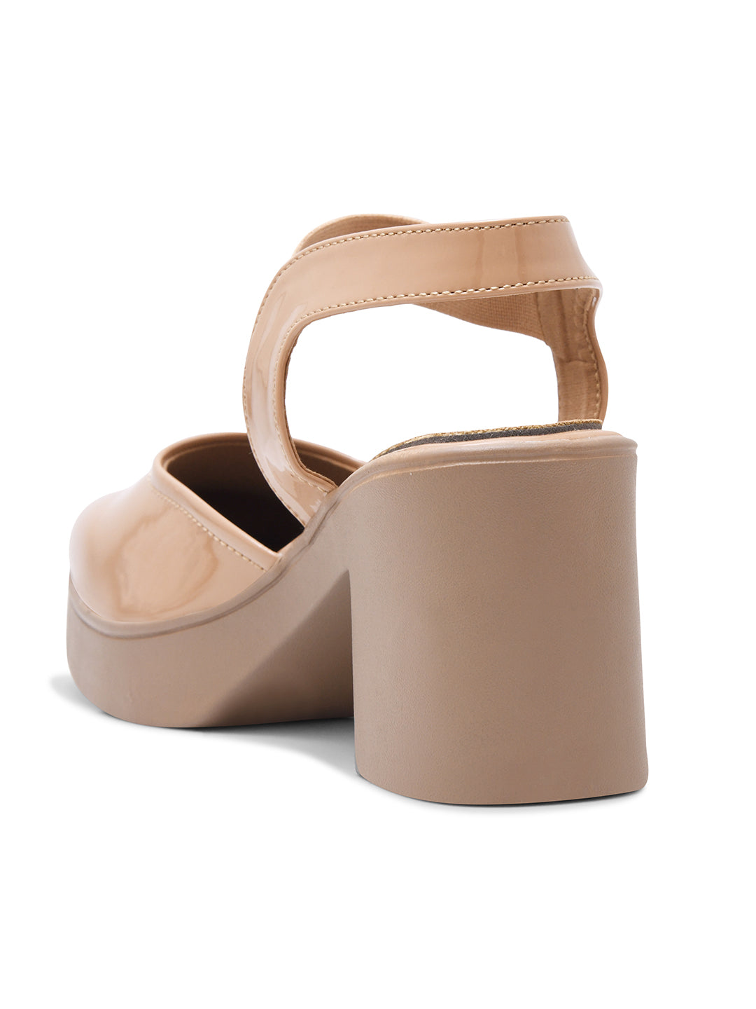 Women Glossy Block Heels