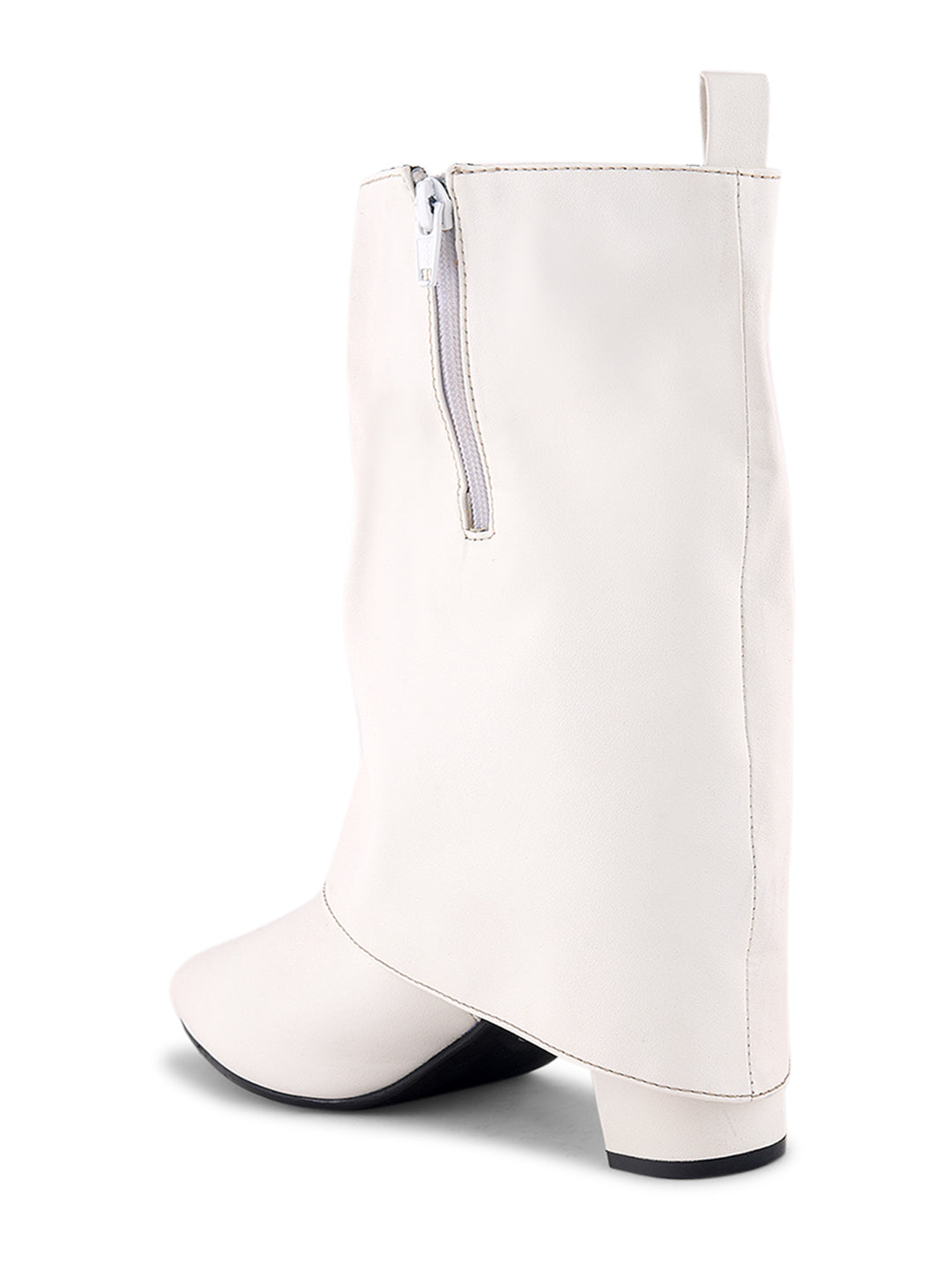 Mid-Calf Slouchy Block Heel Casual Boots