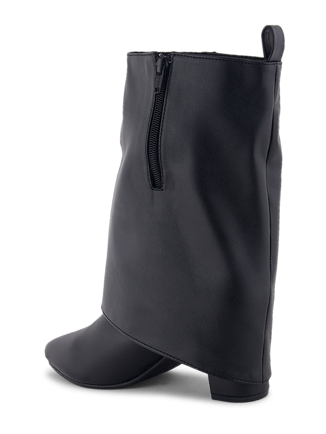 Mid-Calf Slouchy Block Heel Casual Boots