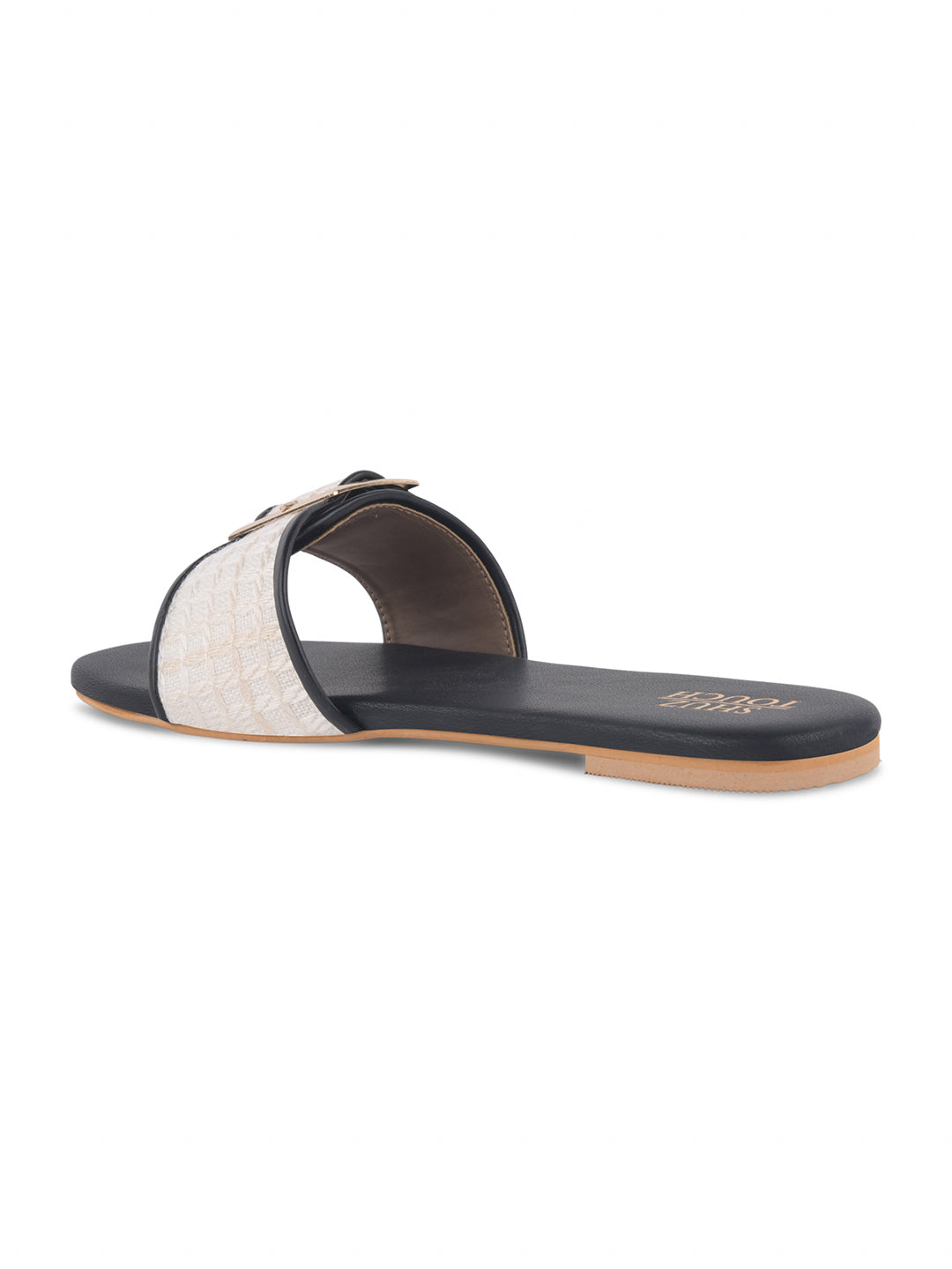 Luxe Weave Open-Toe Flats