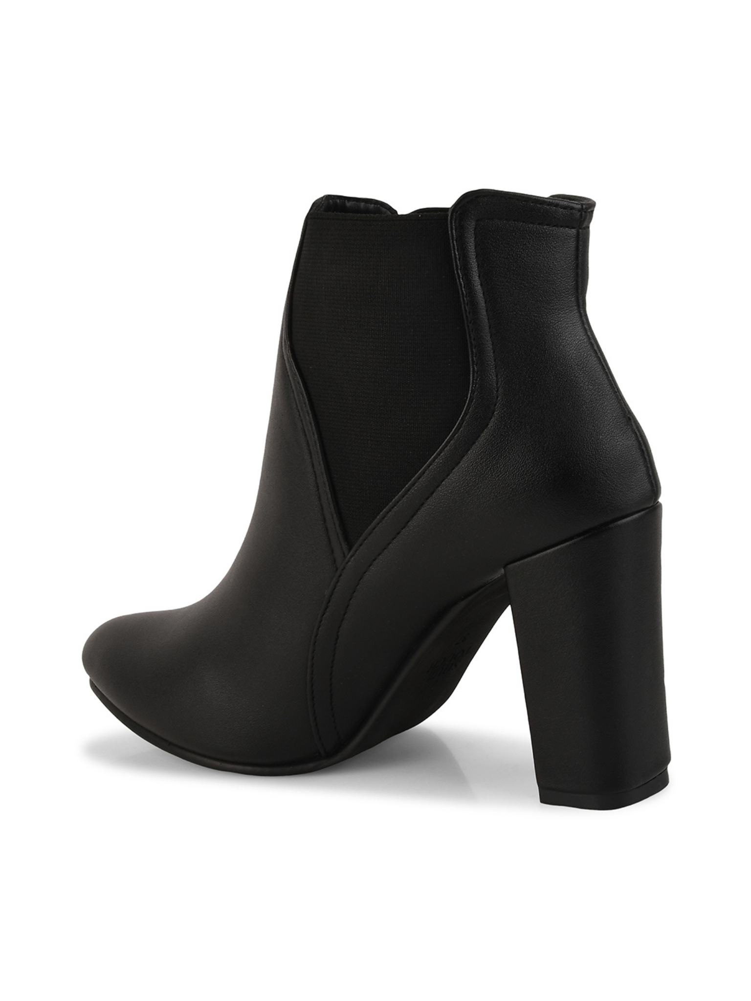 Women Mid Top Block Heel Party Pointed Toe Chelsea Boots