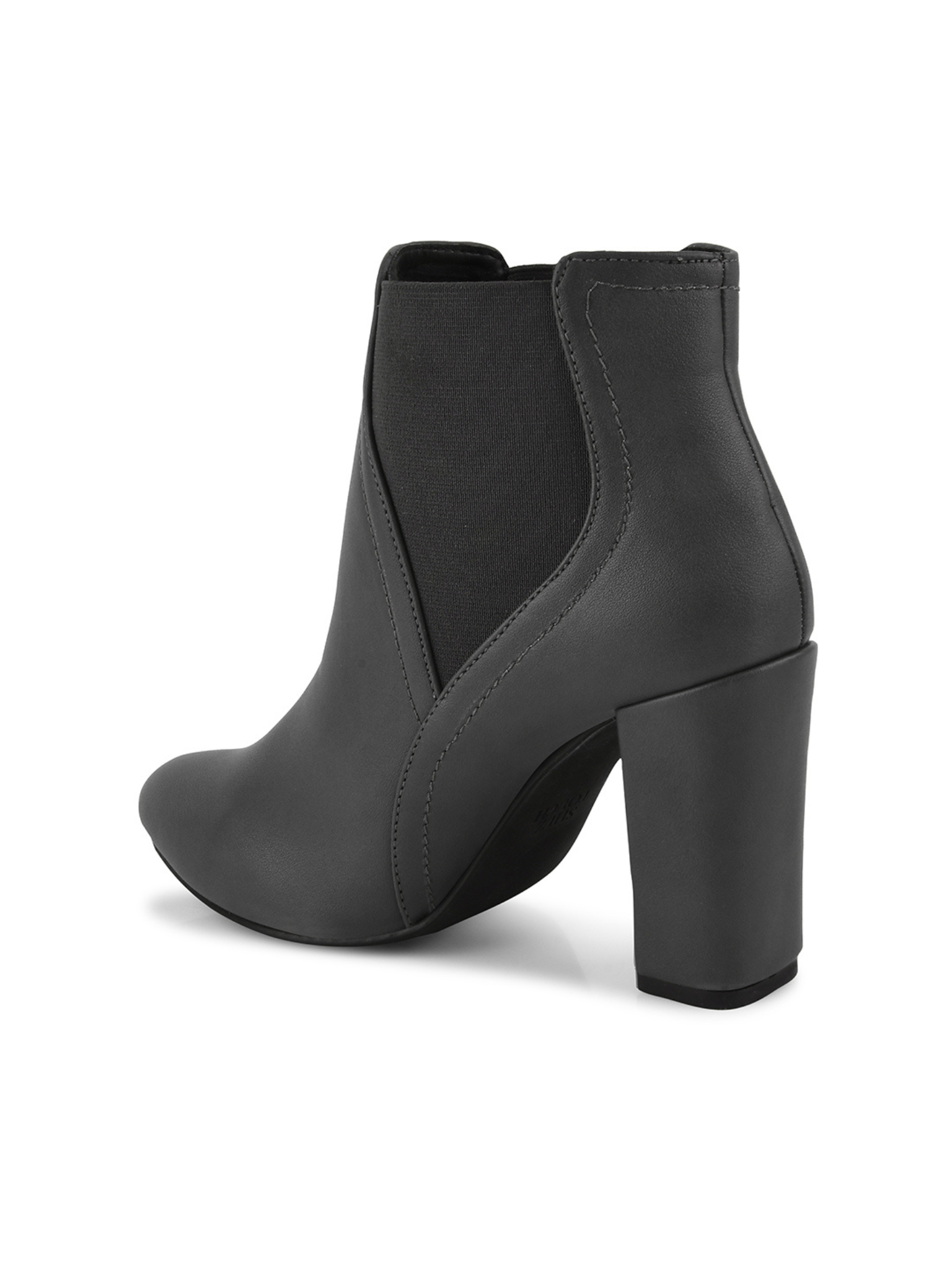 Women Mid Top Block Heel Party Pointed Toe Chelsea Boots