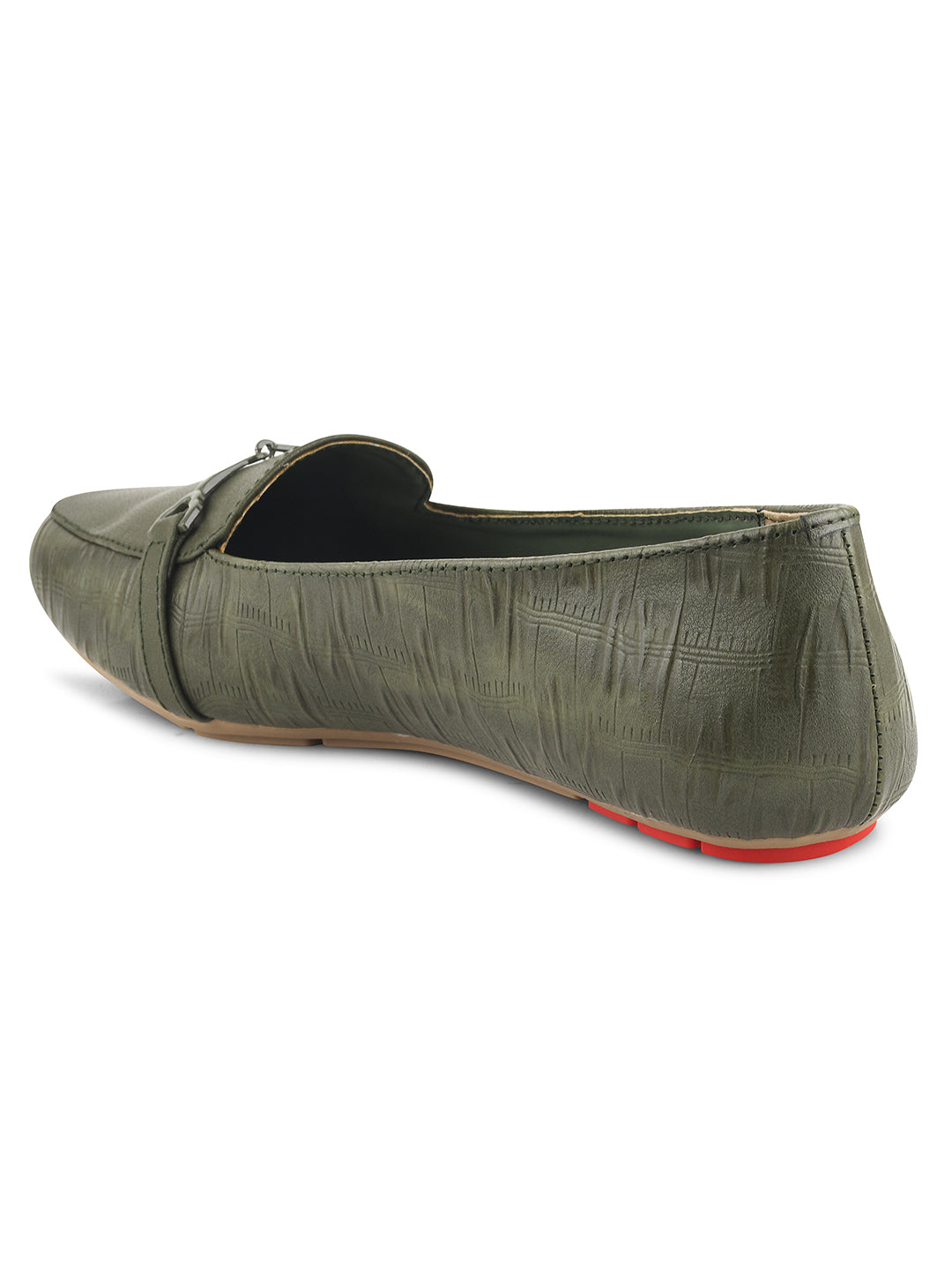 Women Textured Horsebit Loafers
