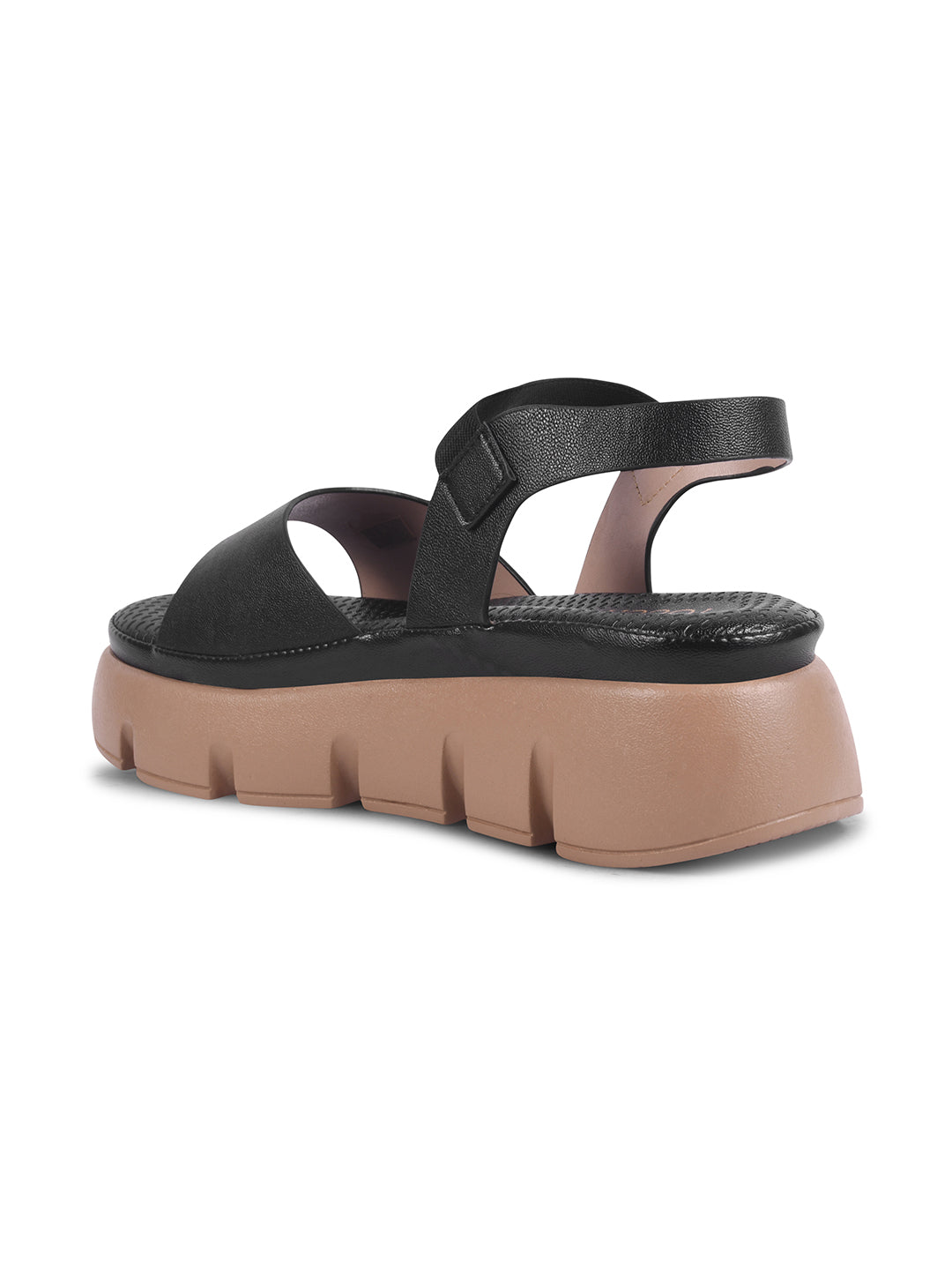 Black Chunky Comfort Sandals