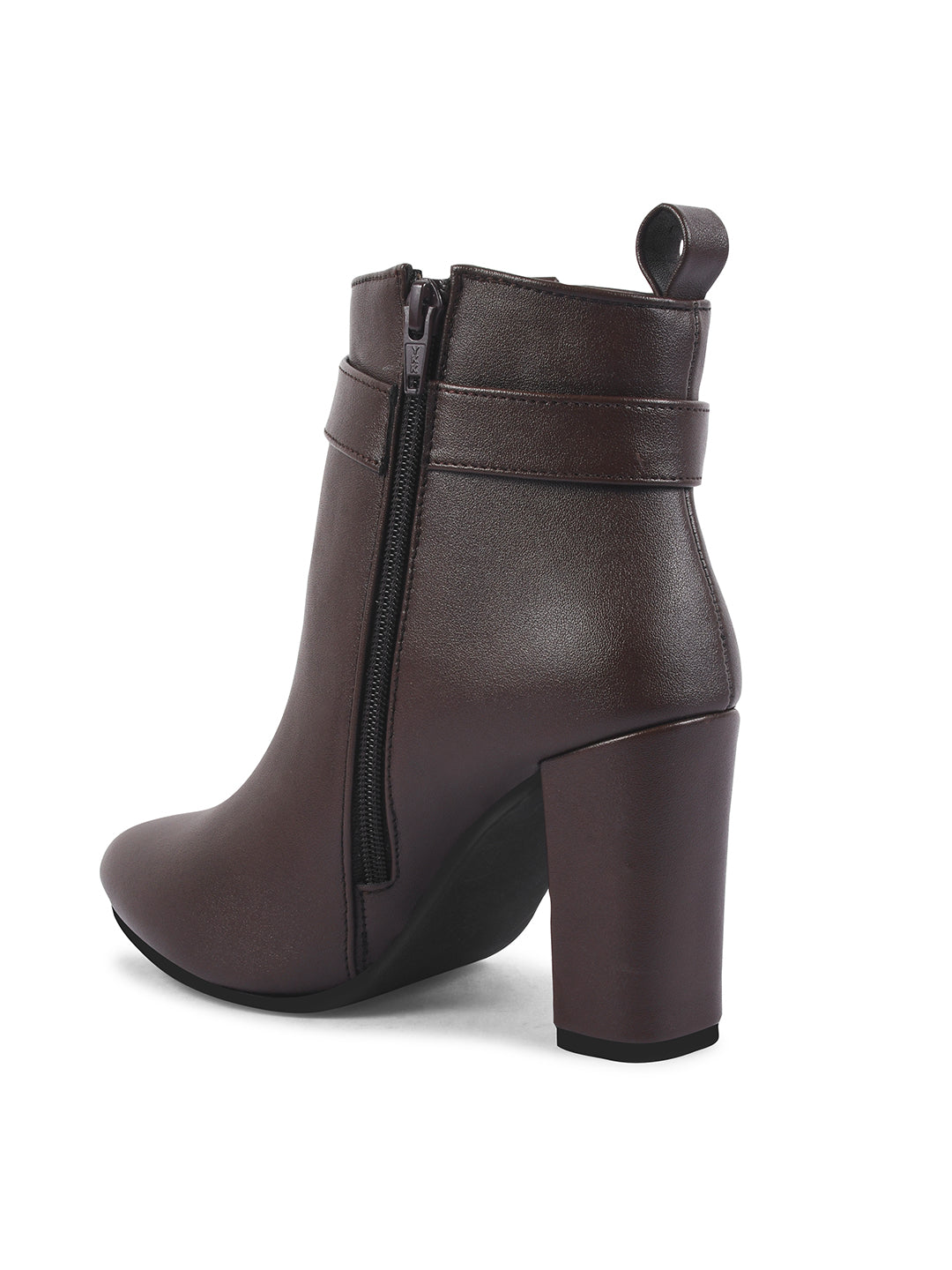 Block Heel Mid Ankle Length Boots