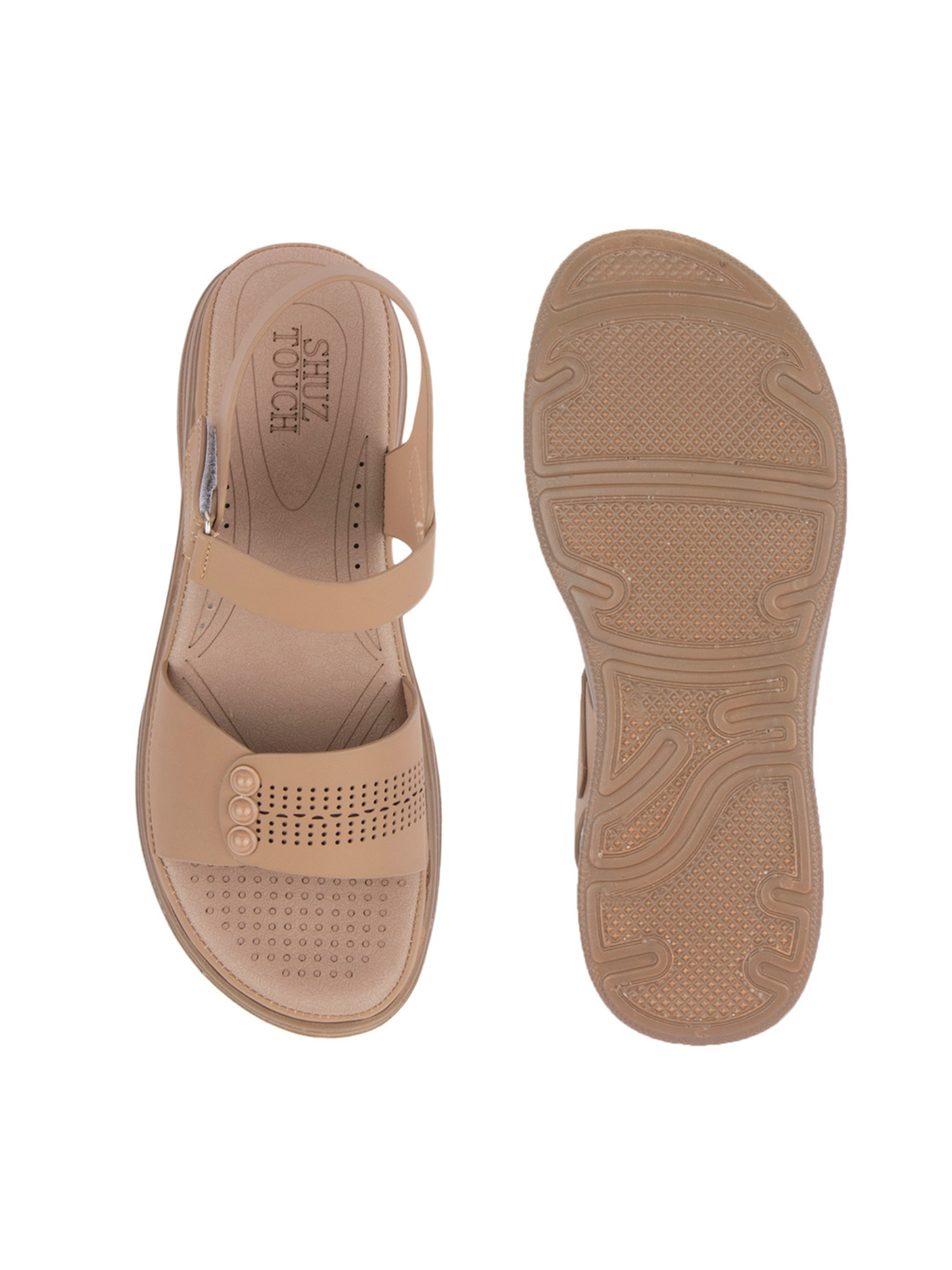 Women Beige Comfort Sandals