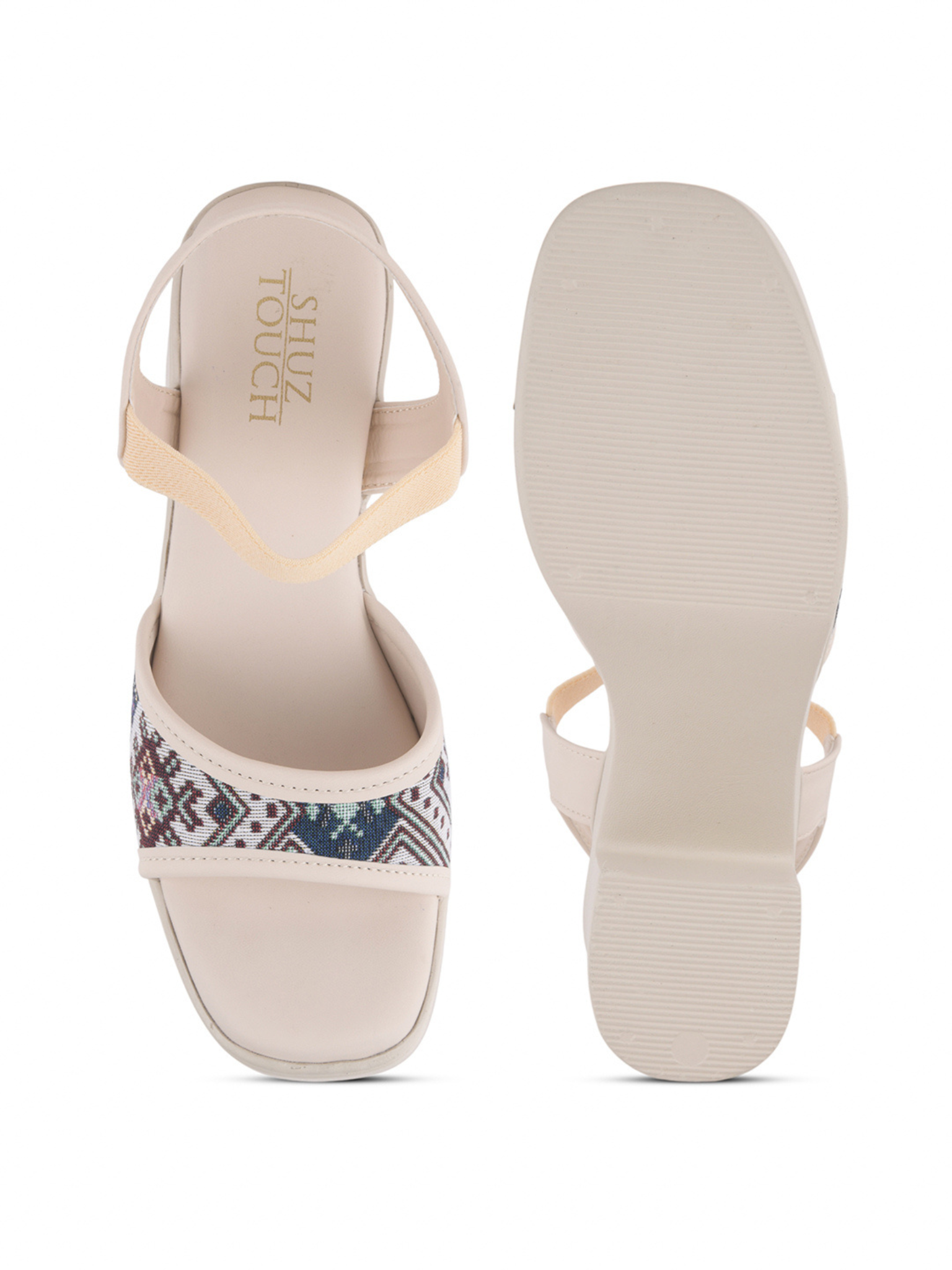 Women Shoe-Style Cream Sandals