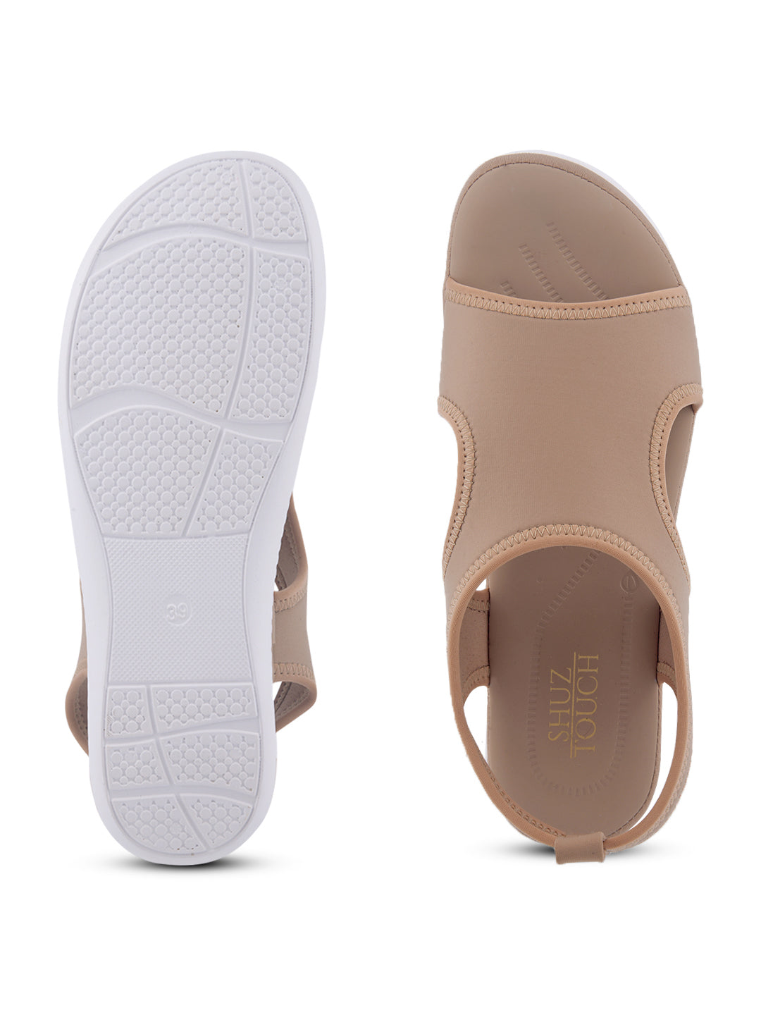Women Brown Open Toe Flats