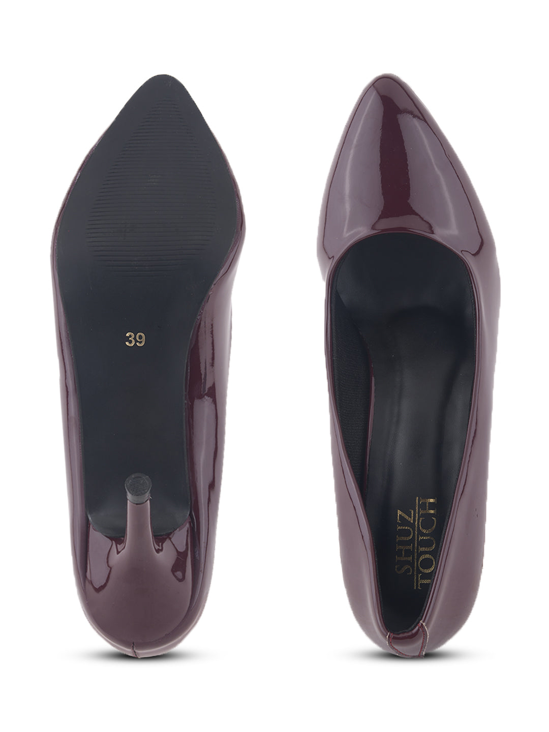 Wine Classic Patent Stiletto Heel Pumps