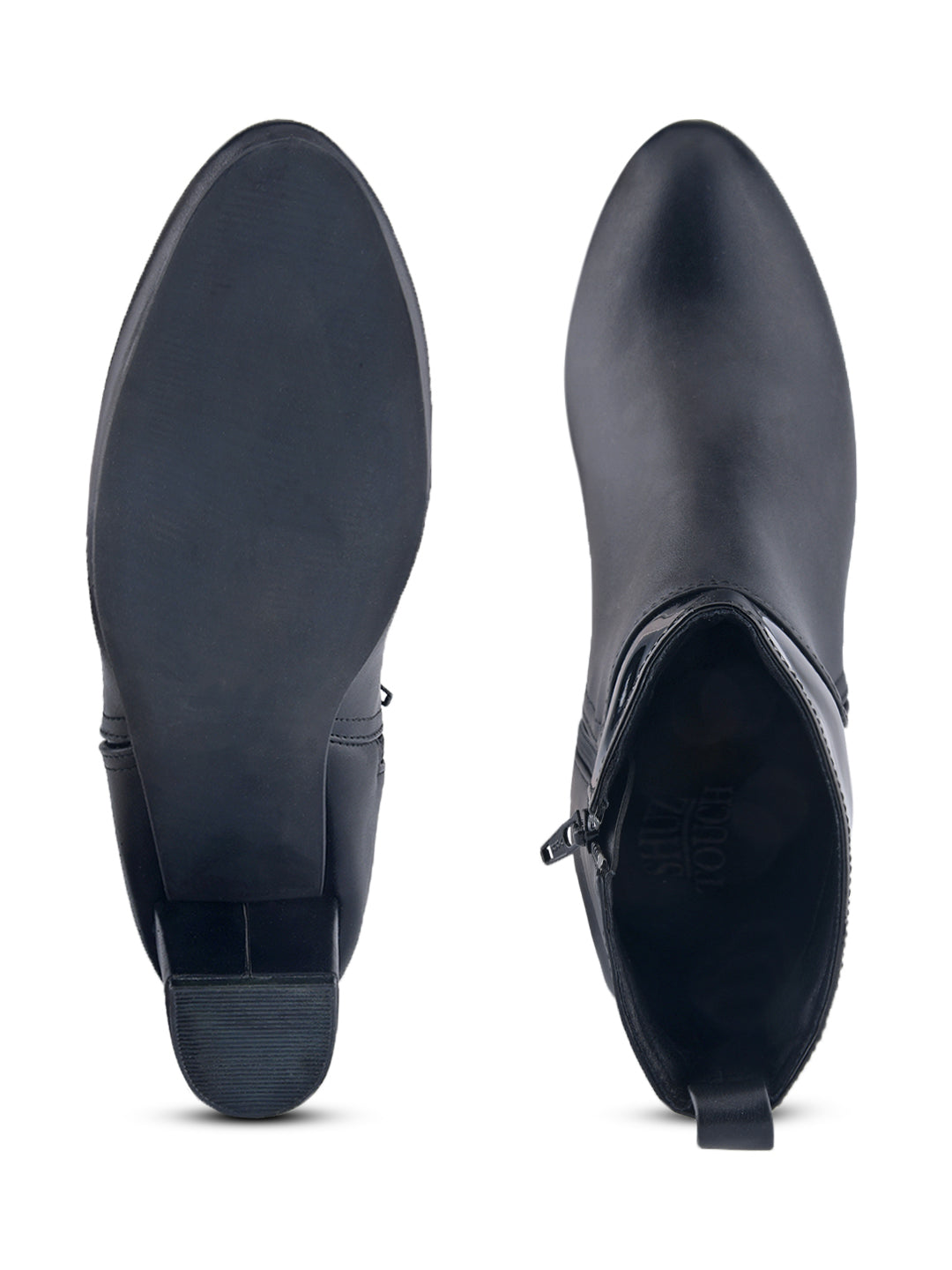 Women Glossy Panel Casual Boots