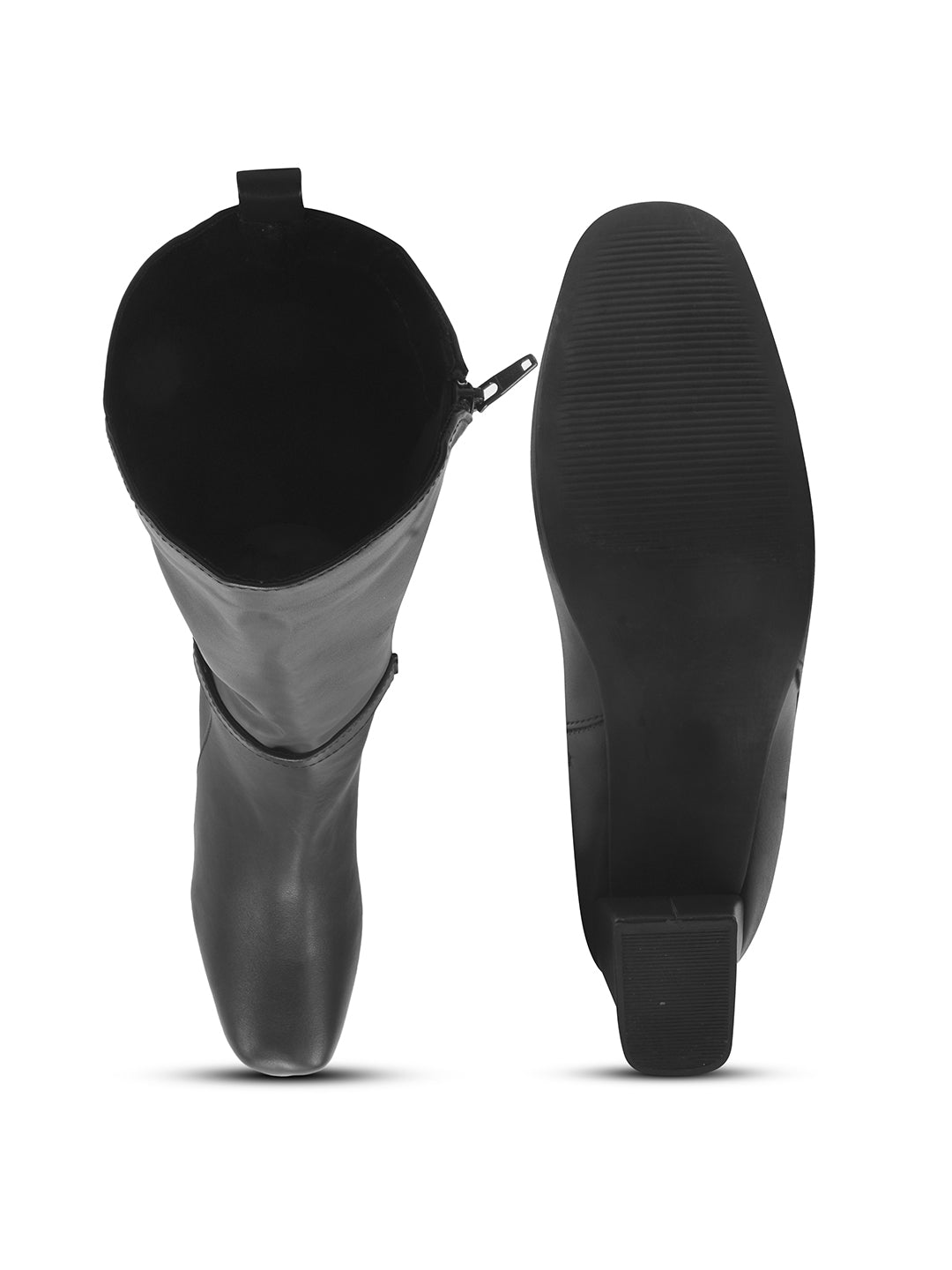 Calf-Length Block Heel Boots for Women